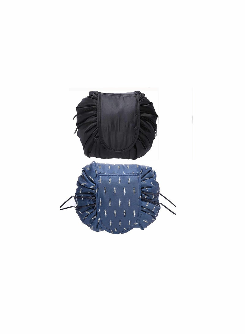 حقيبة مكياج محمولة بسحاب - منظم مستحضرات تجميل كبير للسفر للنساء والفتيات، مثالي للتخزين والسفر - Image 1