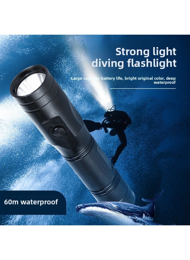 Diving Special Investigation Flashlight Flashlight Type Strong Light Source Rechargeable Outdoor Waterproof Flashlight