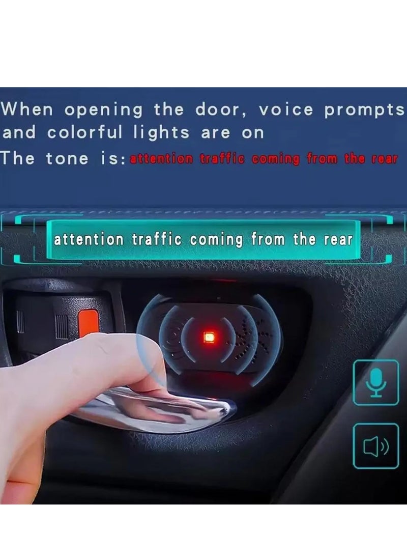 SYOSI - Techology Vehicle Signal Concealer Device Signal Concealer Device for Car Car Door Opening Reminder Automatic Door Voice Alarm LED Sensor Warning Light Door Anti Collision 2Pcs - Image 1
