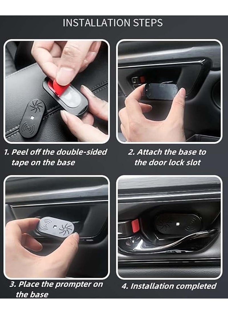 SYOSI - Techology Vehicle Signal Concealer Device Signal Concealer Device for Car Car Door Opening Reminder Automatic Door Voice Alarm LED Sensor Warning Light Door Anti Collision 2Pcs - Image 1