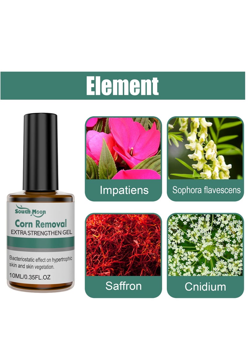 ساوث مون إزالة الثآليل لليدين والقدمين، مزيل T-G لجلد الثؤلول، يزيل الثآليل بعمق، مزيل الثآليل يحتوي على مكونات طبيعية، سهل الاستخدام في المنزل 10 مل - Image 3