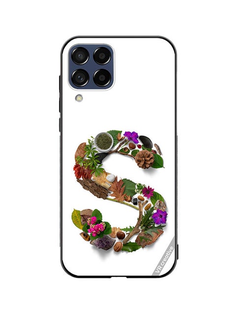 Protective Case Cover For Samsung Galaxy M53 Alphabet S Design Multicolour