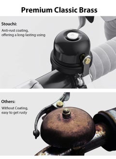 Excefore Bicycle Bell for Apple AirTag, Bike Mount with AirTag GPS Tracker Waterproof Classic Brass Holder Hides Air Tag Under Bike Bell Anti-Theft (Fits 0.87 to 1 Inch Bicycle Handlebars, Black)  - Image 5