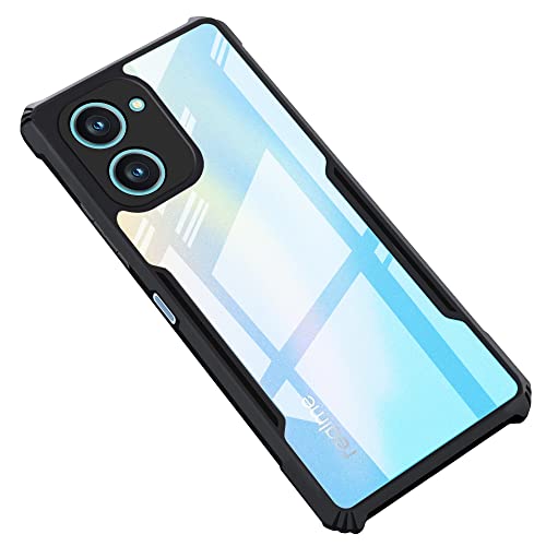 CEDO Backcover for Realme 10 Pro (5G) | Camera Protection Shockproof Bumper-Edge | Acrylic Crystal Clear Transparent Back Cover (Black) - Image 1