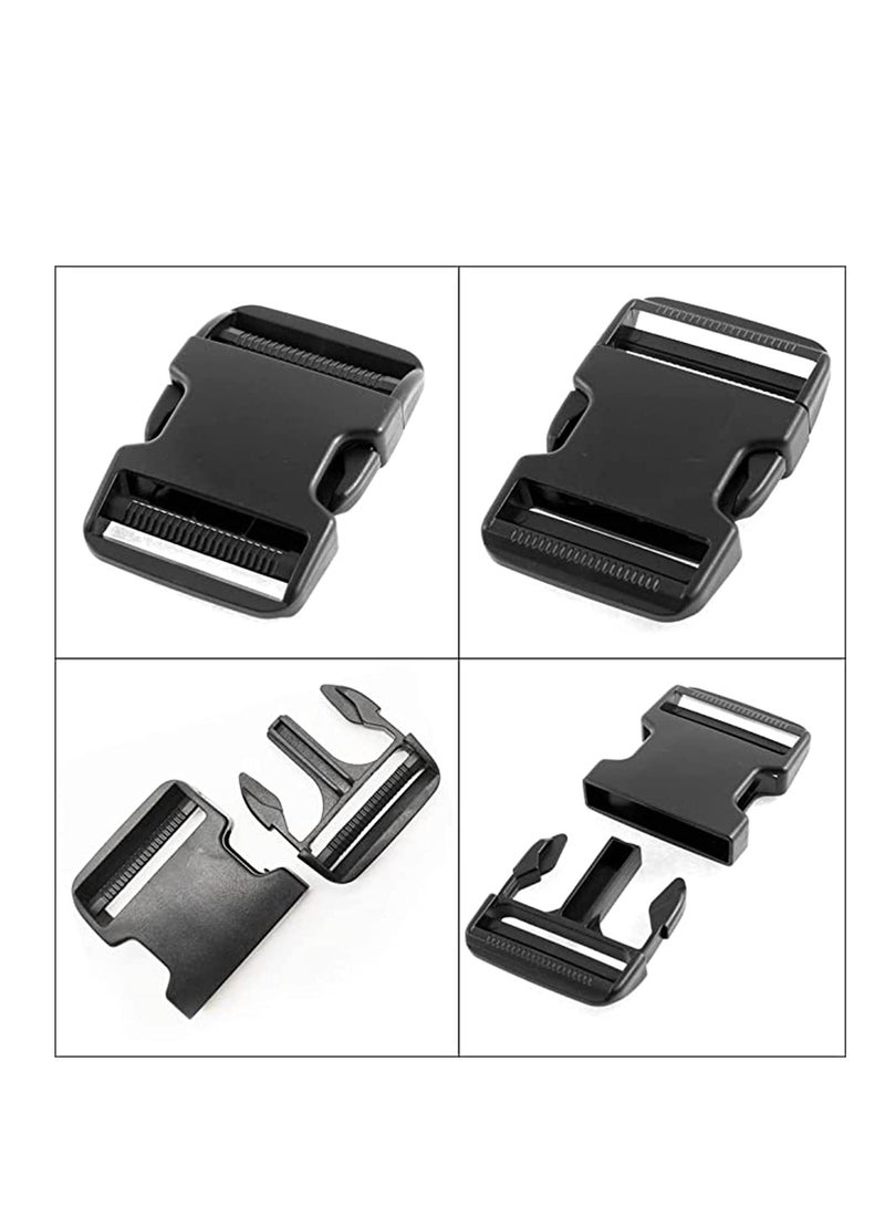 KASTWAVE 2" Plastic Buckle Quick Side Release Buckles with Dual Adjustable Clips Snaps Clasp Military Grade - Image 5