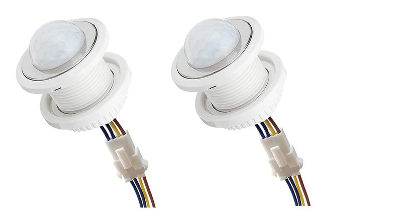 Quick Sense | Mini PIR Motion Sensor Light Switch | Smart Infrared Detector | Adjustable Time Delay | Auto On/Off | 110-220V | Indoor/Outdoor Lighting | Pack of 2 - Image 1