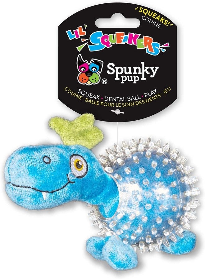 Spunky pup Dino in Clear Spiky Ball - Image 1