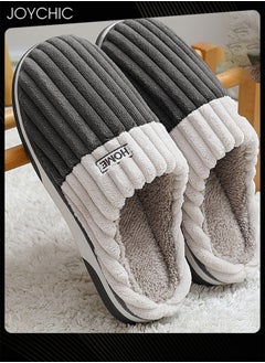 Joychic Autumn and Winter Bedroom Slipper for Men Non-slip Thick-soled Warm Home Slipper  - Image 1