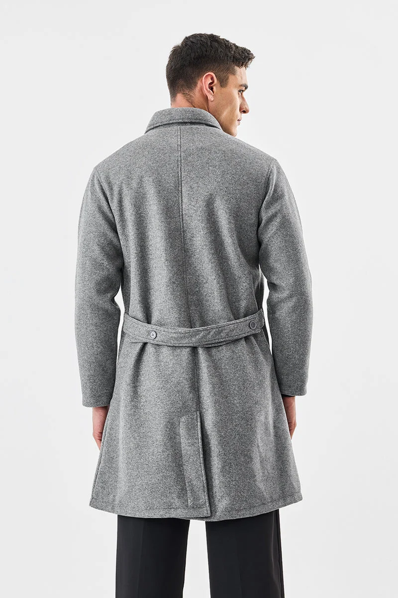 Snitch Grey Long Trench Coat for Men | Best Price UAE
