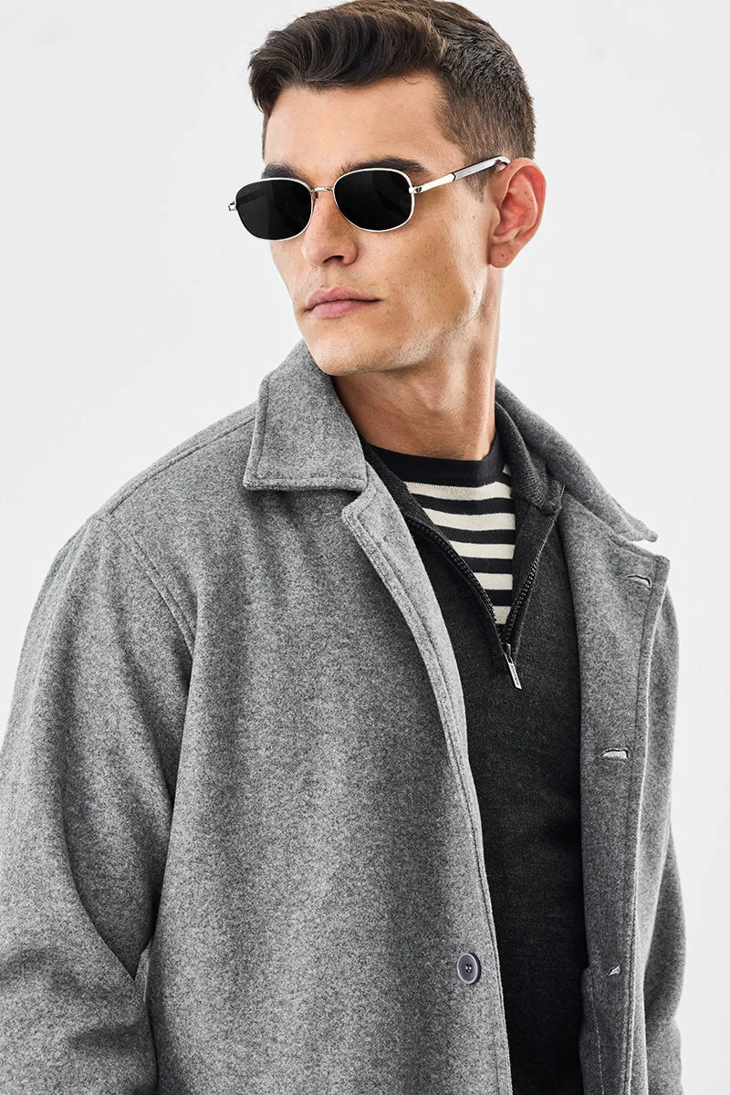 Snitch Grey Long Trench Coat for Men | Best Price UAE