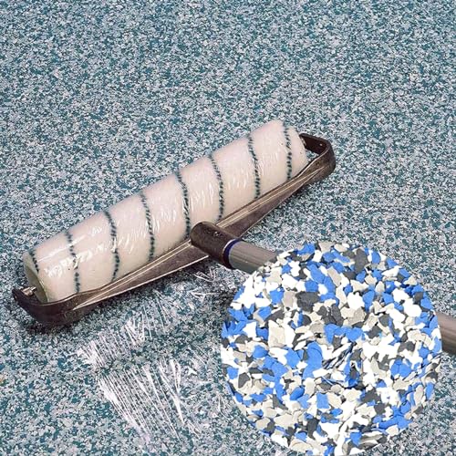 Huixiang 500G/1.1LB Decorative Color Chips for Epoxy Floors - Paint Kit, Floor Flakes, Paint Chips for Epoxy Coating (Light White, 1) - Image 3
