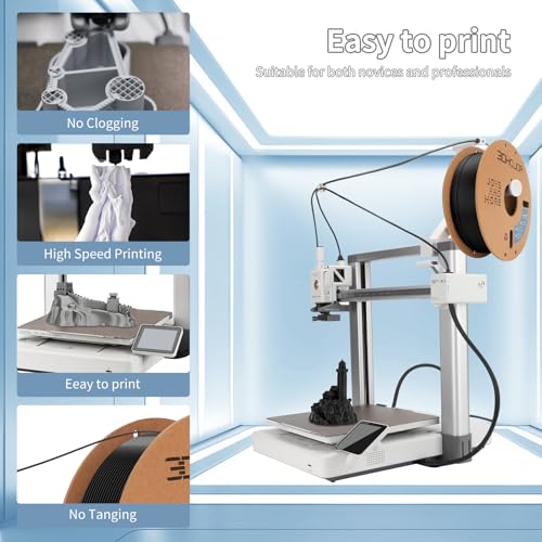 3DHoJor 3D Printing Filament High-Speed PLA Filament 1.75mm 300mm/s 1kg Cardboard Spool Dimensional Accuracy +/- 0.03 mm Fit Most 3D FDM Printer-Light Gray - Image 3