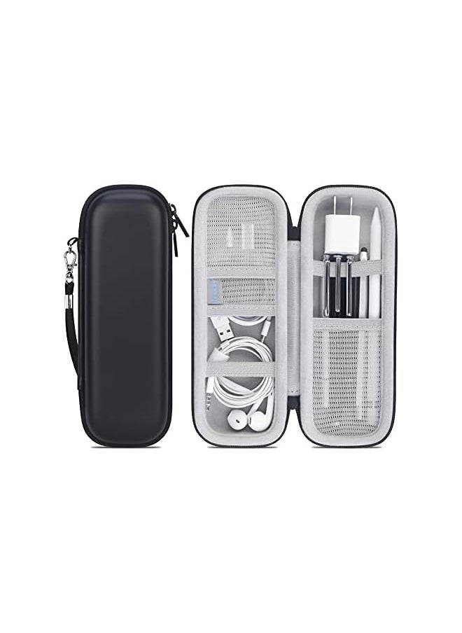 PROMASS Pencil Case Holder for Apple Pencil (USB-C), Apple Pencil 2nd/1st, iPad Pro Pen Pencil, Apple Pen Accessories, Samsung Stylus, USB Cable, Earphone Hard Protective Carrying Case Bag, Black  - Image 1