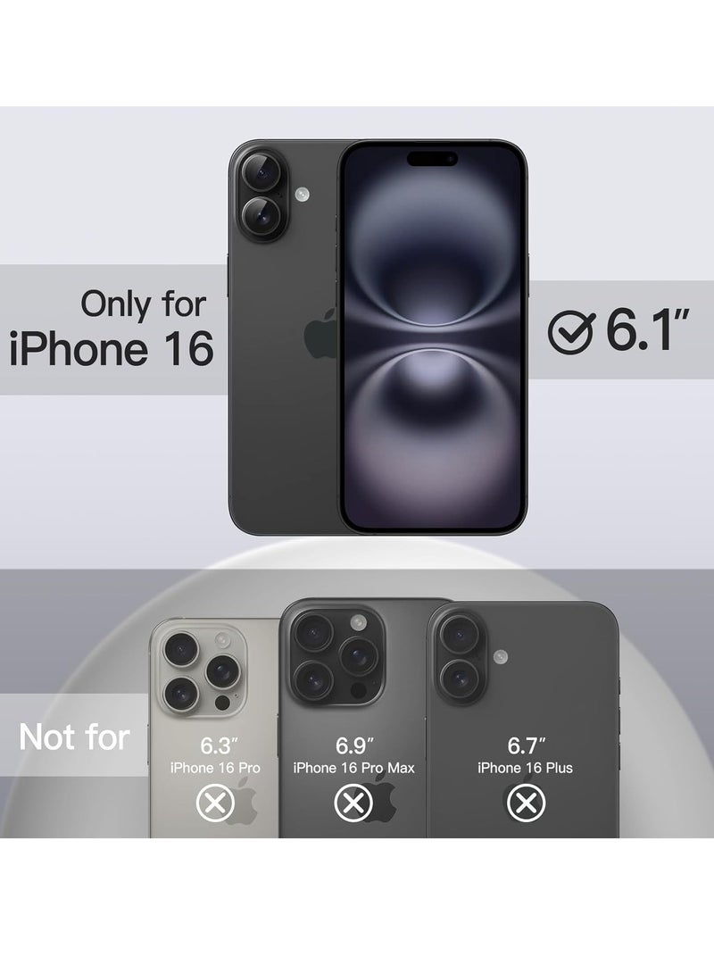 ELTRAZONE غطاء سيليكون سائل لهاتف آيفون 16 (6.1 بوصة) – لمسة ناعمة حريرية غطاء واقي كامل الجسم مضاد للخدش ومضاد للصدمات مع بطانة من الألياف الدقيقة (أسود) - Image 2