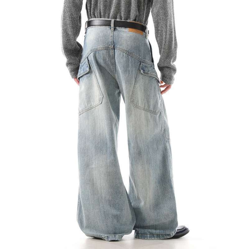 Unisex Classic Denim Jeans Loose Fit Daily Outdoor Wear - Image 5