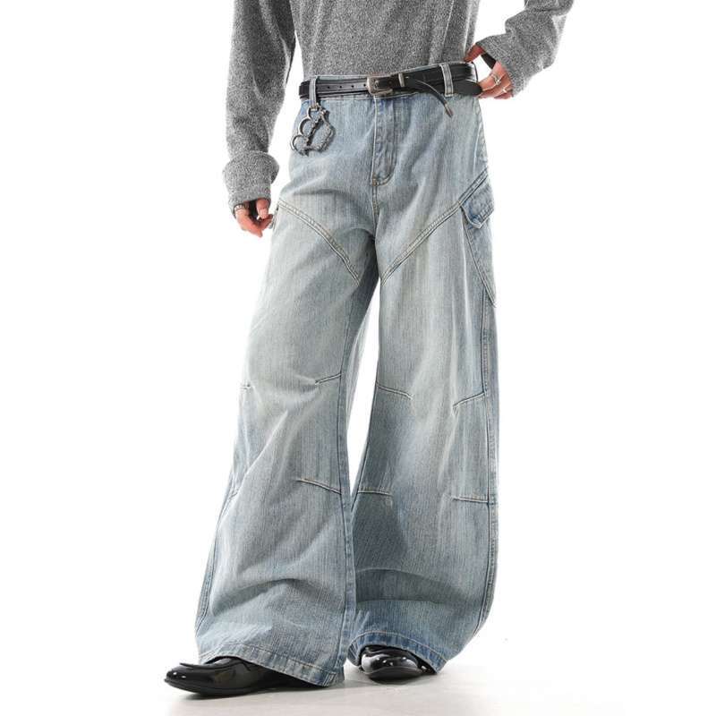 Unisex Classic Denim Jeans Loose Fit Daily Outdoor Wear - Image 2