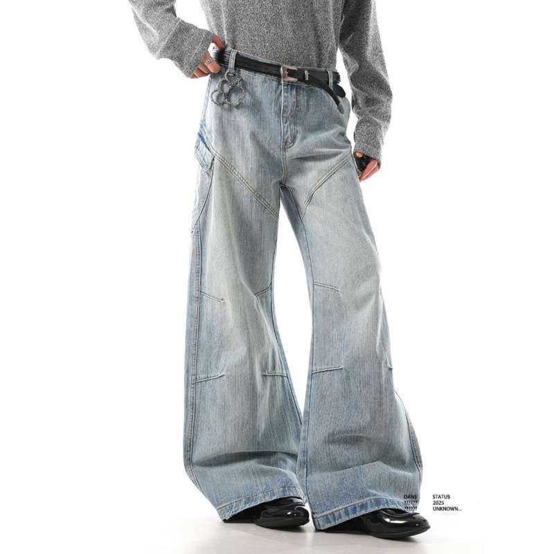 Unisex Classic Denim Jeans Loose Fit Daily Outdoor Wear - Image 1
