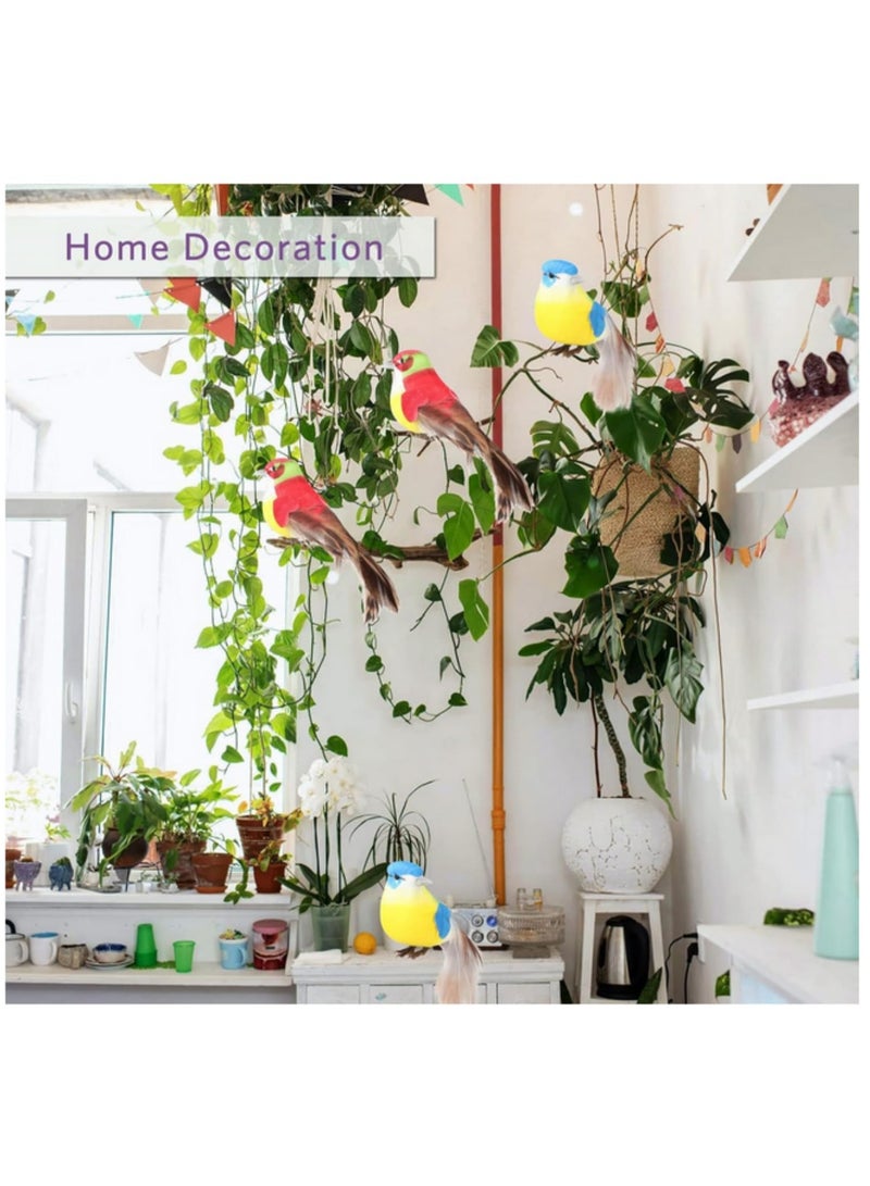 12 Pcs Artificial Foam Feather Birds Figurines Clip On Bird Tree Decorations for DIY Crafts Home Garden Wedding Party Decorations Cute Realistic Design Wide Application - Image 5