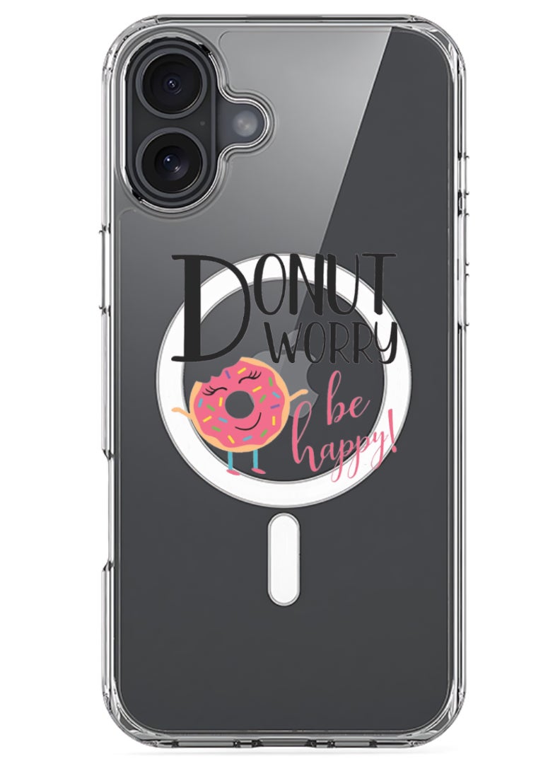 Theodor iPhone 16 Plus Magsafe Magnetic Case for iPhone Compatible with Wireless Charging, Shockproof Phone Bumper Cover - dont-worry - Image 1