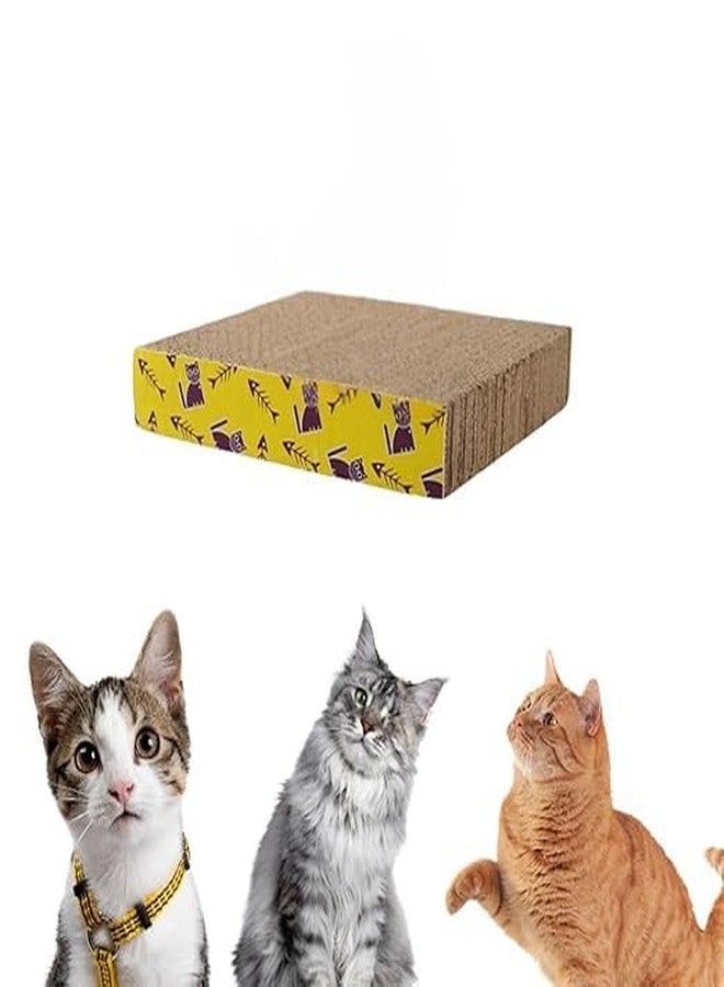 Healing Leaf Cat Scratcher & Catnip Toy Combo Set of 2 | Square Shape Scratch Pad with Rotatable Catnip Balls for Teeth Cleaning, Biting & Deep Stress Relief | Furniture Protector & Fun Toy for Cats & Kittens - Image 3