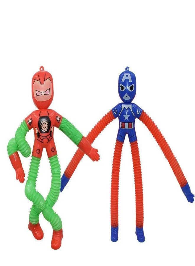 Samip Pop Tubes, Robotics Fidget Tubes Toddler Sensory Toys, Stimulating Creative Gifts, Suction Cup pop Tube Robot Toy, Autism Sensory Toys, Fidget Toys, LED Robot Giraffe Toy (Pack of 6, Avenger) - Image 2