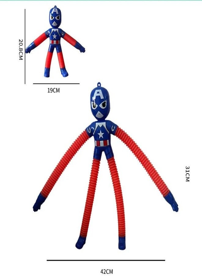 Samip Pop Tubes, Robotics Fidget Tubes Toddler Sensory Toys, Stimulating Creative Gifts, Suction Cup pop Tube Robot Toy, Autism Sensory Toys, Fidget Toys, LED Robot Giraffe Toy (Pack of 6, Avenger) - Image 3