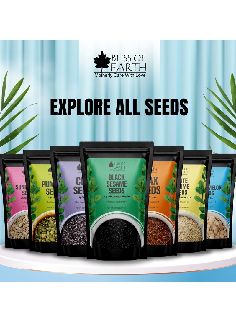 BLISS OF EARTH 600g unhulled Black Sesame Seeds Kaale Til Fresh & Fiber Rich Great for Cooking & Baking - Image 4
