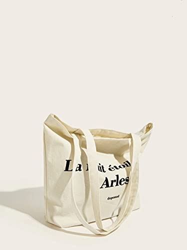 Glowic Women's Letter Detail Tote Bag (White) - Image 2