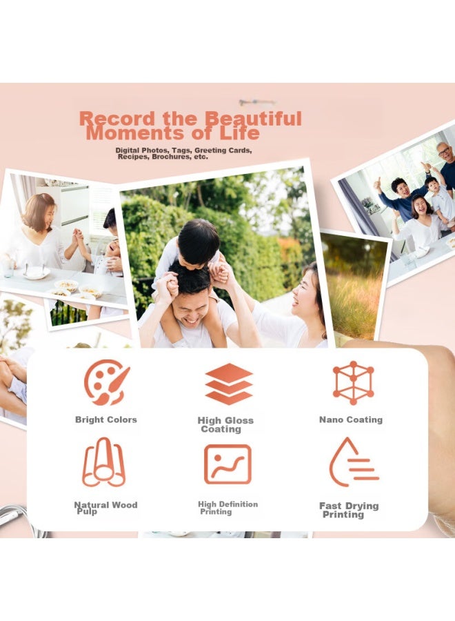 Huiwei Double-sided High-gloss Inkjet Coated Paper, White Business Card, Color Printing, High-gloss Photo Paper, Copper Plate Paper, Photo Paper, 200g, A4, 50 Sheets/pack - Image 4