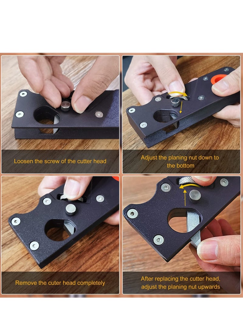 SYOSI - Chamfer Plane for Wood, Woodworking Edge Corner Plane with Auxiliary Locator, Woodcraft DIY Tool, Woodwork Hand Planer for Quick Edge Trimming of Wood (W/1cuter) - Image 1
