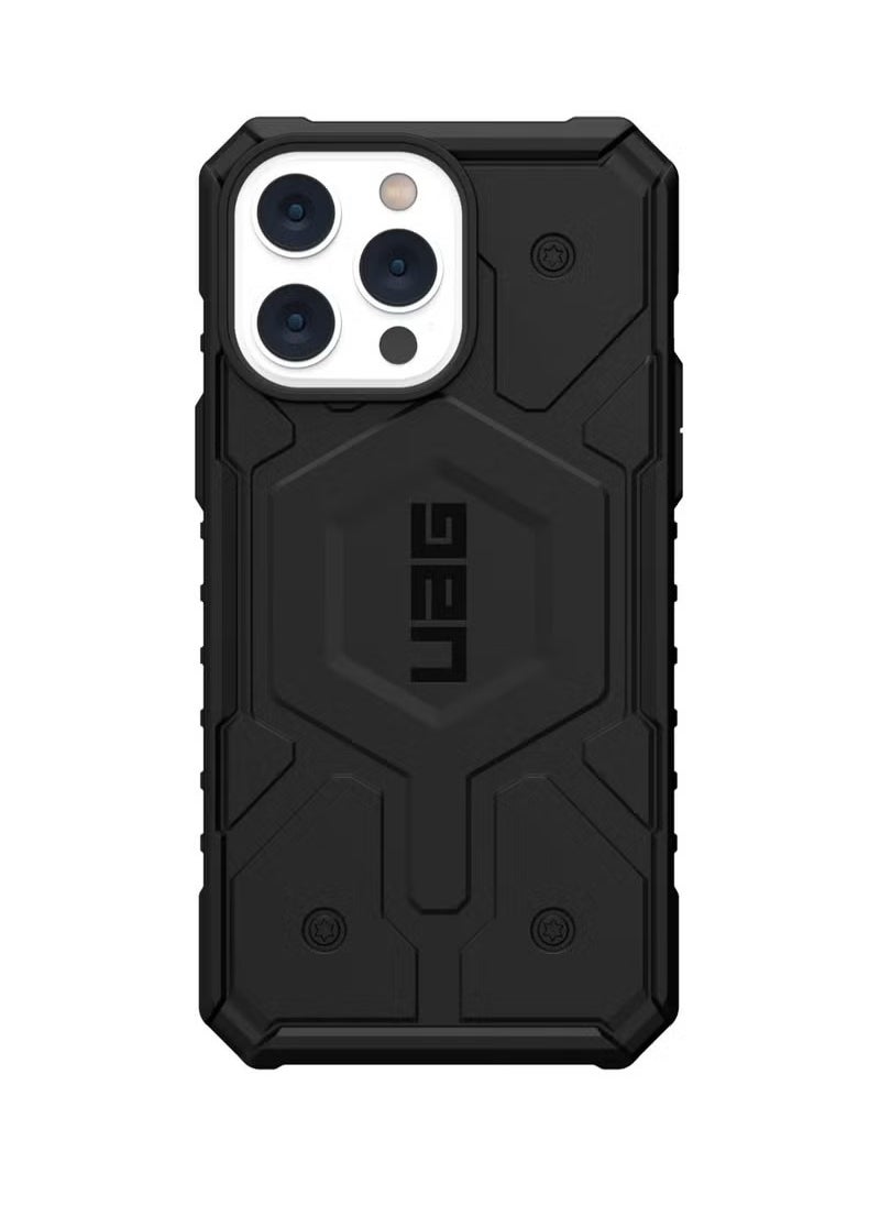 UAG Apple iPhone 14 Pro Max Case 6.7" Pathfinder Built-in Magnet Compatible with MagSafe Charging Slim Lightweight Shockproof Dropproof Rugged Protective Cover - Black  - Image 3