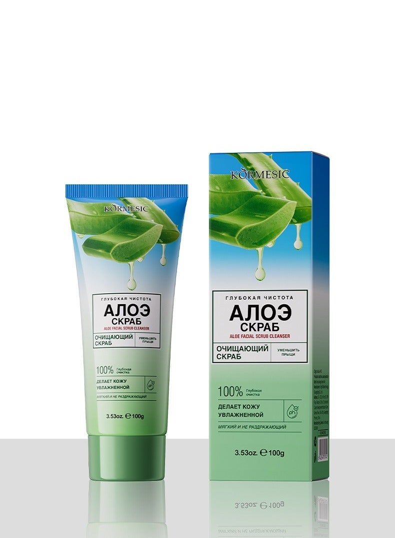 Kormesic فرك الوجه الصبار-100 جرام مقشر مهدئ ومرطب - Image 1