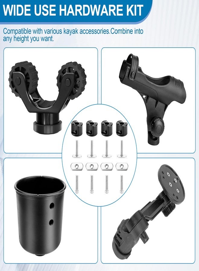 Ophjerg Kayak Track/Rail Mount Accessories, Kayak Hardware Kit Includes Convertible Knobs, 1-1/2'' T Bolts, Track Nuts, 1-1/4'' Socket Head Cap Screws, All Standard 1/4-20 Thread, Black - Image 5