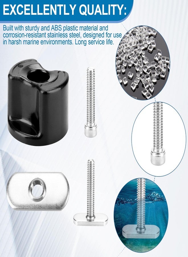 Ophjerg Kayak Track/Rail Mount Accessories, Kayak Hardware Kit Includes Convertible Knobs, 1-1/2'' T Bolts, Track Nuts, 1-1/4'' Socket Head Cap Screws, All Standard 1/4-20 Thread, Black - Image 3