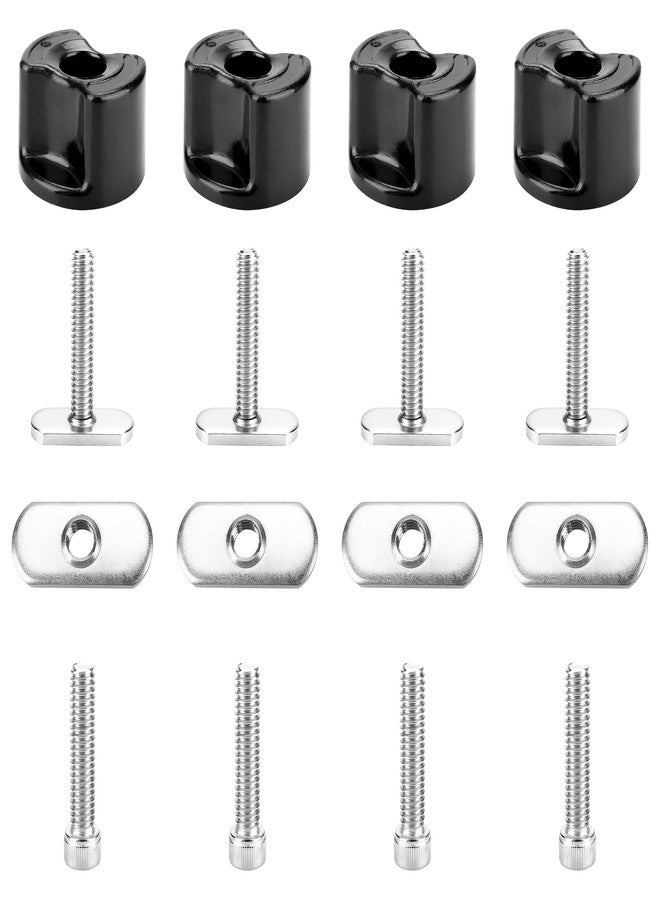 Ophjerg Kayak Track/Rail Mount Accessories, Kayak Hardware Kit Includes Convertible Knobs, 1-1/2'' T Bolts, Track Nuts, 1-1/4'' Socket Head Cap Screws, All Standard 1/4-20 Thread, Black - Image 1