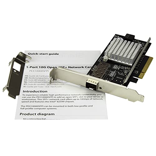 StarTech.com 10G Network Card - MM/SM - 1x Single 10G SPF+ Slot - Intel 82599 Chip - Gigabit Ethernet Card - Intel NIC Card (PEX10000SFPI) - Image 5