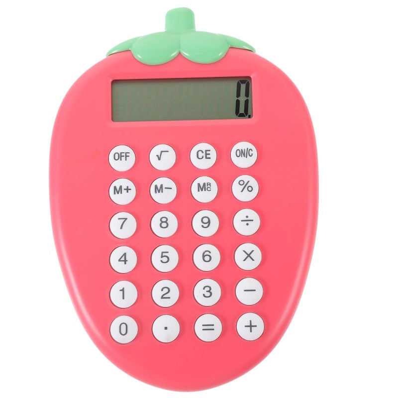 Cartoon Strawberry Solar Calculator Creative Office Student Electronic Portable - Image 2