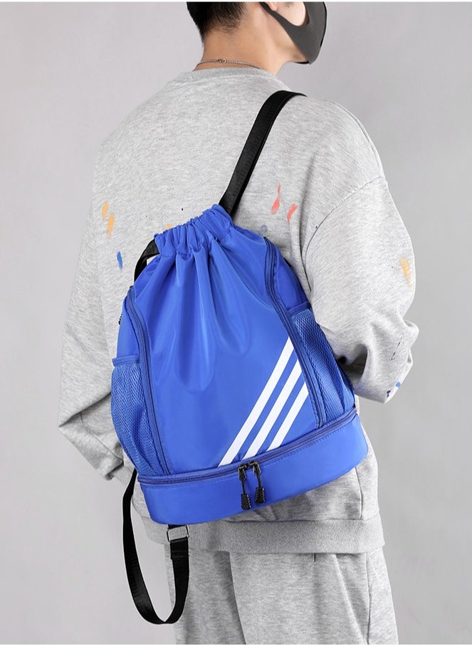 NIBEMINENT - Waterproof Basketball Football Bundle Pocket Pull Rope Backpack Light Folding Travel Sports Easy Backpack Fitness Outdoors - Image 1