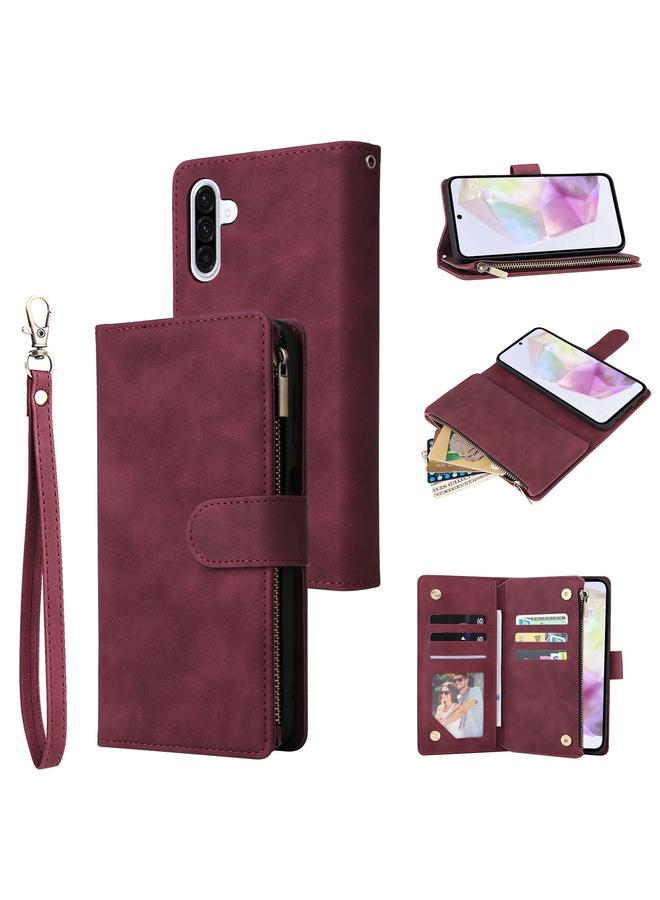 S-TOP Case For Samsung Galaxy A26 5G Multifunctional Frosted Zipper Wallet Leather Phone Case - Image 1