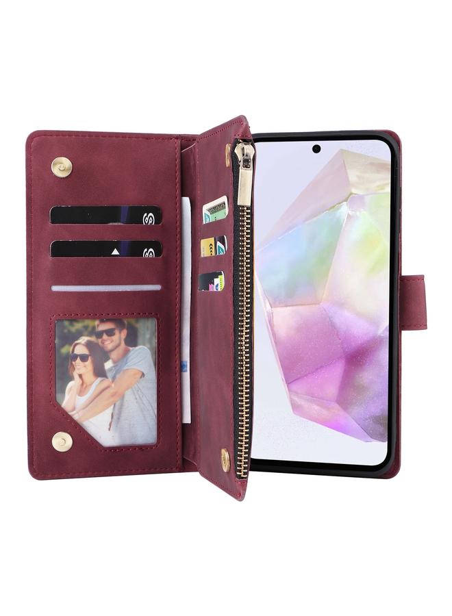 S-TOP Case For Samsung Galaxy A26 5G Multifunctional Frosted Zipper Wallet Leather Phone Case - Image 4