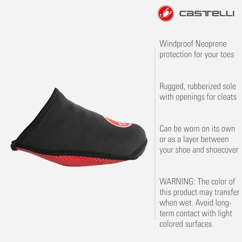 Castelli Toe Thingy 2, Neoprene Windproof, Cycling Half Shoe Warmer, Overshoes for Road Cycling & Mountain Biking - Image 2