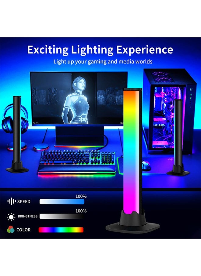 Joshberg Smart LED Light Bars, RGB Color Changing Ambient Lighting,Gaming lights Bluetooth APP Control Color  Light Bar for Entertainment, PC, TV, Room Decoration 1.5M Charging Cable  - Image 2