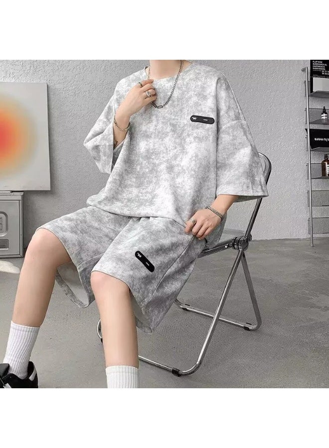 عام طقم تيشيرت وشورت رجالي كاجوال؛ طقم رياضي رجالي - Image 4