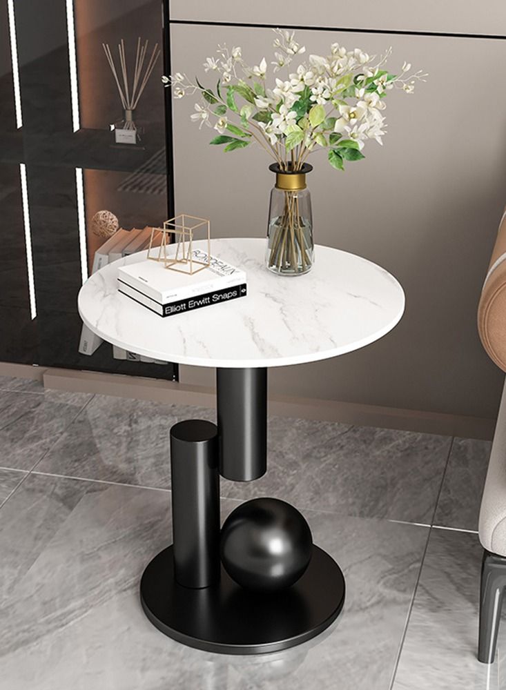 Sharpdo Modern Living Room Sofa Marble Side Table 50*50*55cm - Image 5