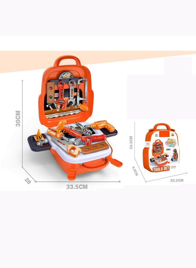 لعبة حقيبة ظهر أدوات إصلاح للأطفال طقم حقيبة ظهر أدوات إصلاح التفكيك والإصلاح محاكاة سيناريوهات - Image 2