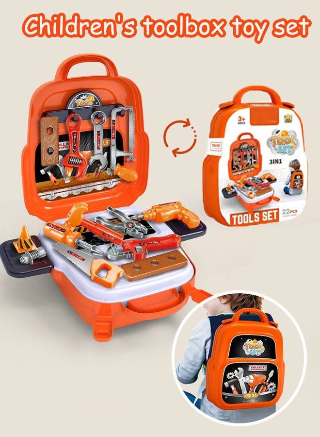 لعبة حقيبة ظهر أدوات إصلاح للأطفال طقم حقيبة ظهر أدوات إصلاح التفكيك والإصلاح محاكاة سيناريوهات - Image 1