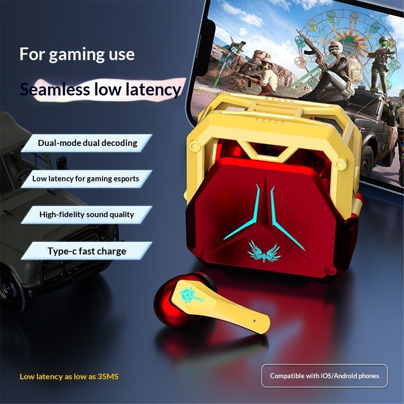 Glowing Bluetooth Earbuds, True Wireless, Deep Bass, Long Battery Life, Universal for Gaming & Running
