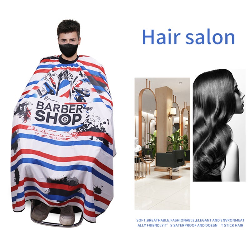 Waterproof Hair Cutting Cape with Pleated Round Neck Design - Adjustable Size Anti Static Cape for Hair - Neck Duster Brush for Home Haircut Barber Shop - Image 3