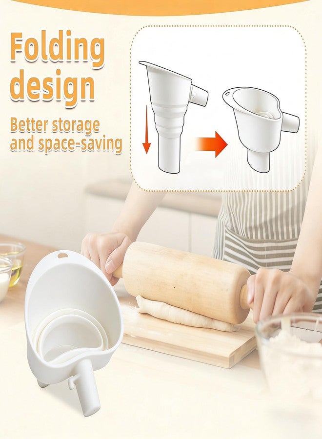 Jvtoo Large Flour Funnel for Kitchen Aid Mixer,Foldable Silicone Kitchen Aid Attachments for Mixer Fit Tilt-Head 4.5-5 Qt (KSM150) with Hanging Loop,Suitable for Use in Kitchens and Bakeries,Dishwasher Safe - Image 4
