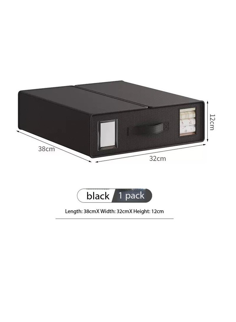 Beauenty Bed Sheet Organizer,Foldable Sheet Set Organizer with Visible Window  Label,Bedding Storage Box for Duvet Covers, Blankets  Linens,Sturdy Oxford Fabric, Breathable  Moisture-Proof Closet Organizer(2 - Image 2